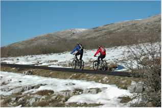 Cycling in the foothills of the Alps